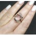 Кольцо. Натуральный розовый кварц. Серебро 925. К1157