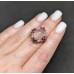 Кольцо. Натуральный розовый кварц, аметист и иолит. Серебро 925. К2409