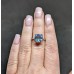 Кольцо. Натуральный голубой топаз. Серебро 925. К3100