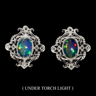 Сережки. Натуральний опал . Срібло 925. С4995