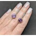 Сережки. Натуральний аметист. Срібло 925. С5103