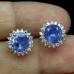 Сережки. Натуральний танзаніт. Срібло 925. С5104