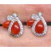Сережки. Натуральний корал. Срібло 925. С5237