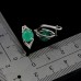 Сережки. Натуральний смарагд. Срібло 925. С5437