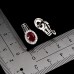 Сережки. Натуральний рубін і шпінель. Срібло 925. С5440