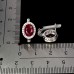 Сережки. Натуральний рубін. Срібло 925. С5449