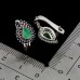 Сережки. Натуральний смарагд, сапфір і рубін. Срібло 925. С5459