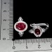 Сережки. Натуральний рубін і шпінель. Срібло 925. С5472