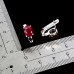 Сережки. Натуральний рубін. Срібло 925. С5480
