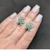 Сережки. Натуральний смарагд. Срібло 925. С5600