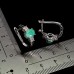 Сережки. Натуральний смарагд і шпінель. Срібло 925. С5607