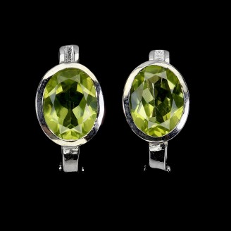Сережки. Натуральний перидот. Срібло 925. С5709