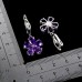 Сережки. Натуральний аметист. Срібло 925. С5752