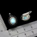 Сережки. Натуральний ларімар і шпінель. Срібло 925. С5779