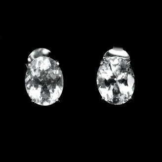 Сережки. Натуральний аквамарин. Срібло 925. С5790