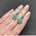 Сережки. Натуральний смарагд, шпінель і танзаніт. Срібло 925. С5847
