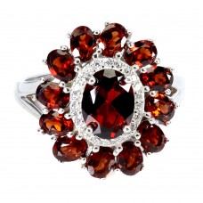 Каблучка. Натуральний гранат. Срібло 925. К5937 Каблучка. Натуральний гранат. Срібло 925. К5937