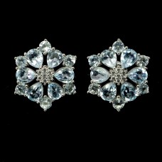 Сережки. Натуральний топаз. Срібло 925. С5961