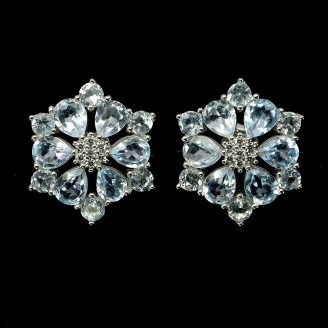 Сережки. Натуральний топаз. Срібло 925. С5961