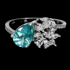 Каблучка. Натуральний апатит. Срібло 925. К5973 Каблучка. Натуральний апатит. Срібло 925. К5973