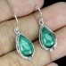 Сережки. Натуральний малахіт. Срібло 925. С5982