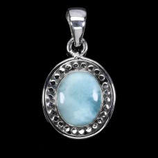 Підвіска. Натуральний ларімар. Срібло 925. П5994