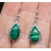 Сережки. Натуральний малахіт. Срібло 925. С5996