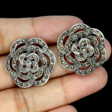 Сережки. Натуральний марказит. Срібло 925. С6004
