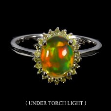 Каблучка. Натуральний опал. Срібло 925. К6007