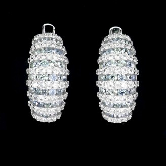 Сережки. Натуральний сапфір і топаз. Срібло 925. С6035