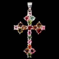 Підвіска. Натуральний турмалін. Срібло 925. П6038 Підвіска. Натуральний турмалін. Срібло 925. П6038