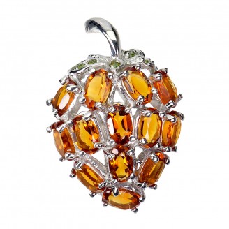 Підвіска. Натуральний цитрин. Срібло 925. П6039