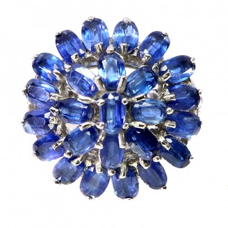 Каблучка. Натуральний кіаініт. Срібло 925. К6050