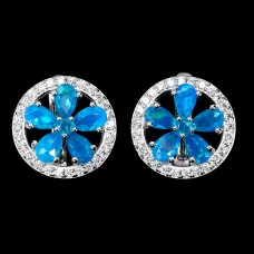 Сережки. Натуральний опал. Срібло 925. С6078