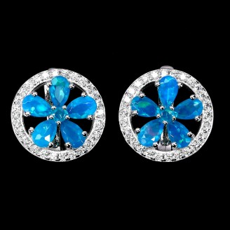 Сережки. Натуральний опал. Срібло 925. С6078