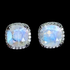 Сережки. Натуральний місячний камінь. Срібло 925. С6080