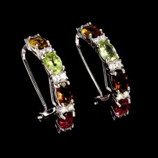 Сережки. Натуральний турмалін. Срібло 925. С6087