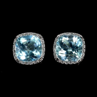 Сережки. Натуральний топаз. Срібло 925. С6091