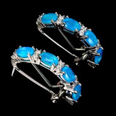 Сережки. Натуральний опал. Срібло 925. С6097