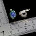 Сережки. Натуральний танзаніт. Срібло 925. С6098
