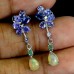 Сережки. Натуральний опал, смарагд, кіаніт і танзаніт. Срібло 925. С6099