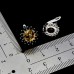 Сережки. Натуральний цитрин і шпінель. Срібло 925. С6100