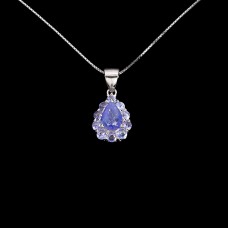 Підвіска. Натуральний танзаніт. Срібло 925. П6102