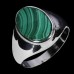 Каблучка. Натуральний малахіт. Срібло 925. К6103