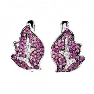 Сережки. Натуральний сапфір і топаз. Срібло 925. С6111