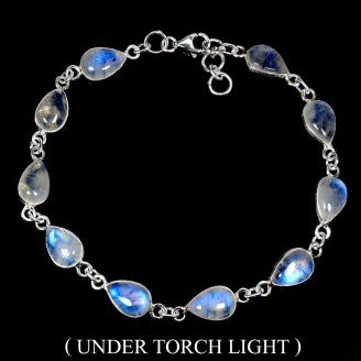 Браслет. Натуральний місячний камінь. Срібло 925. Б6112