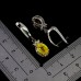Сережки. Натуральний сапфір жовтий. Срібло 925. С6126