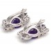 Сережки. Натуральний аметист. Срібло 925. С6140