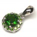 Підвіска. Натуральний хром діопсид. Срібло 925. П6144