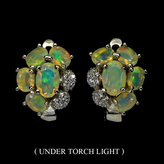 Сережки. Натуральний опал. Срібло 925. С6162